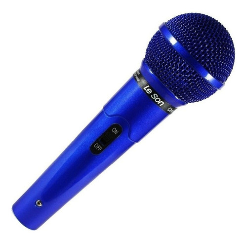 Microfone Profissional Le Son Mc200 Xlr-3 Azul Dinâmico Cor Azul Metálico