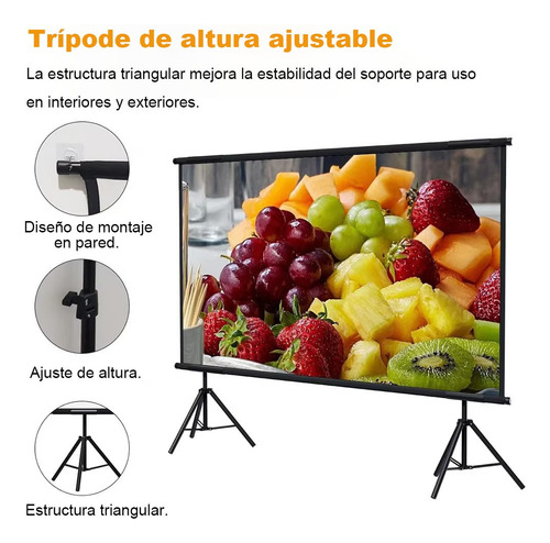 Pantalla De Proyección Exterior De 100 Pulgadas Con Soporte