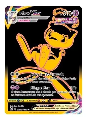 Carta Pokémon Mew Vmax Lendário Golpe Fusão