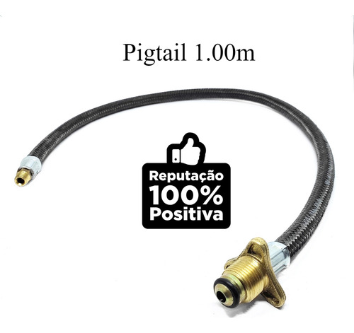 Kit Mangueiras 1,00m P/ Botijão P45+válvula Retenção 3/4