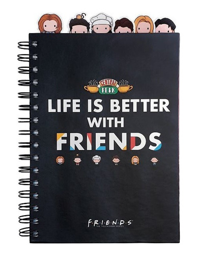 Libreta Tapa Dura 6 Divisiones Friends