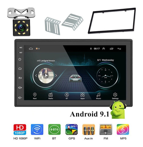 Auto Estereo:.android 8.1.wifi Gps 2 Din Pantalla Mirrorlink