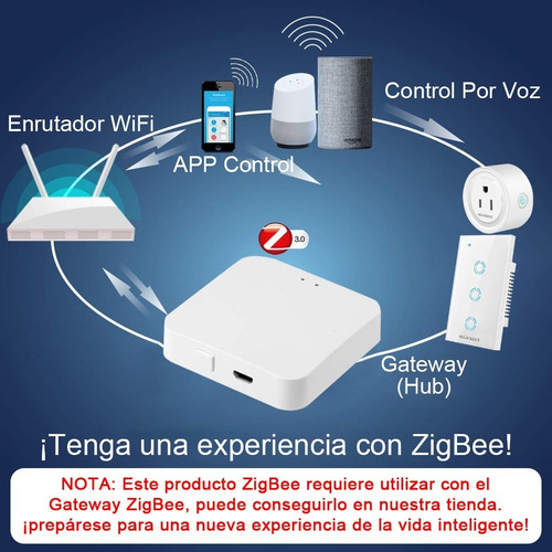 Imagen 2 de 10 de Enchufe Inteligente Zigbee Alexa Google Home Compatible 2pzs