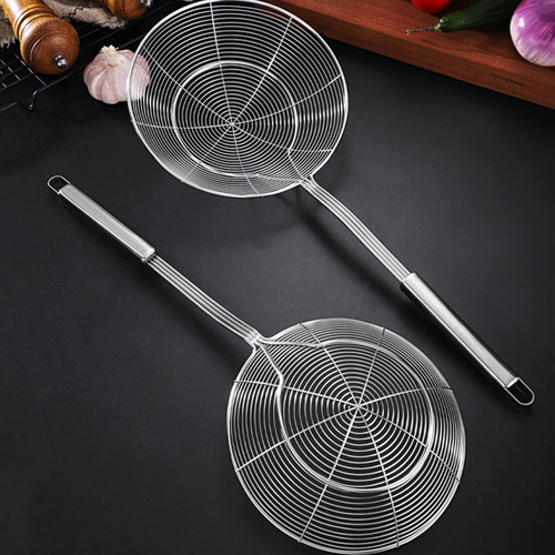 Colador Fried Strainer De Acero Inoxidable, Tamaño Grande