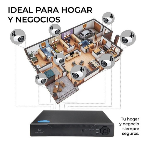 Imagen 4 de 8 de Kit De 8 Camaras Alambricas Con Dvr Para Exterior Web478