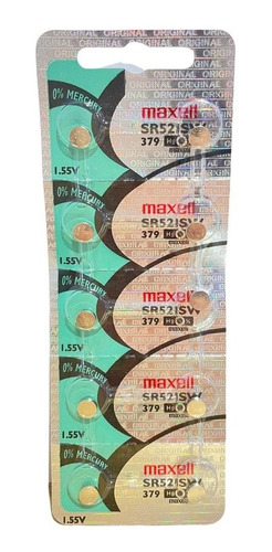 Tira De Pila Maxell Sr521sw 379/ Tira X 10 Unidades