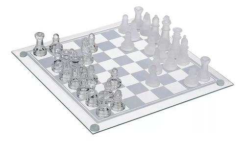 Ajedrez Vidrio Glass Chess Cristal Juego Mesa