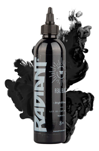 Tinta Profesional Para Tatuar Radiant Real Black 8oz Tattoo