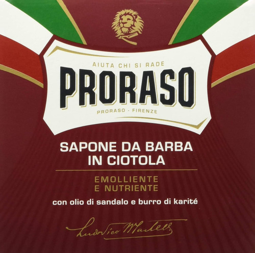 Proraso Jabón De Afeitar Jabón De Afeitar Nutritivo, 5.2 Oz.
