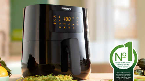 Airfryer Philips Digital Conectada Serie 5000 Hd9255/80 Color Negro