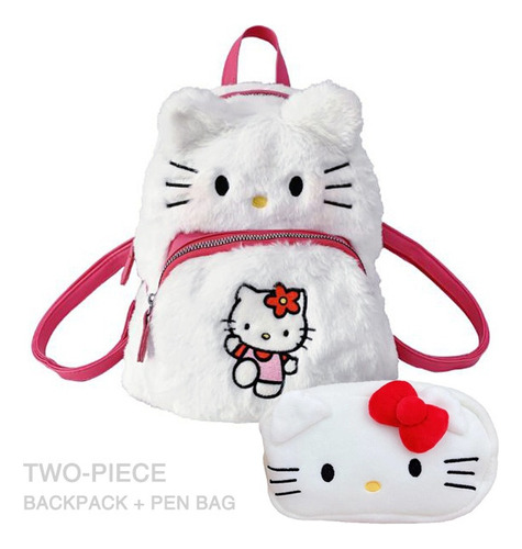 2 Piezas, Gran Capacidad Hello Kitty Plush Mochila