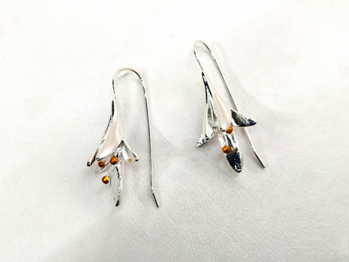 Aretes Pendientes Con Flores Joyería De Fiesta O Boda