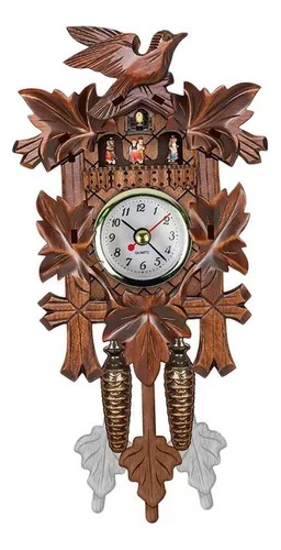 Reloj De Cuco Mecánico De Madera Alemán Antiguo Original