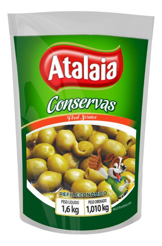 Azeitona Verde Atalaia Arauco Argentina S/ Caroço Pizza 1kg