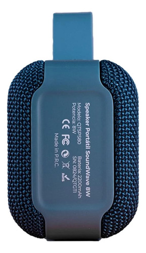 Caixa De Som Portátil Quanta Qtsps80 Soundwave 8w Bluetooth Cor Azul 110v/220v