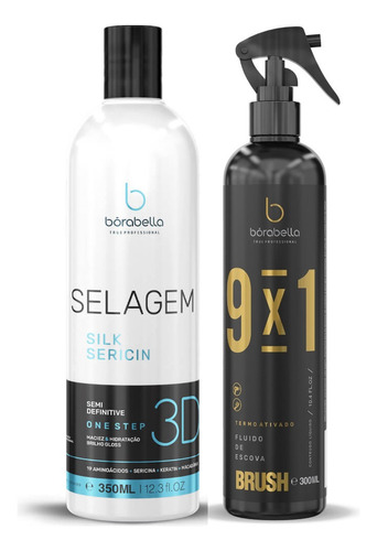 Kit Selagem 3d Sem Formol + Leave In Spray 9em1 Borabella