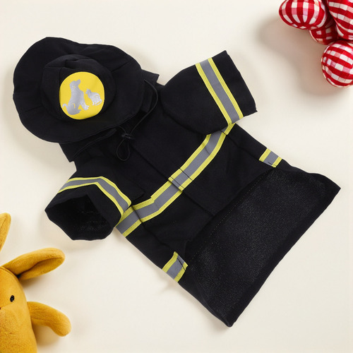 1 Juego De Ropa Para Perros Con Forma De Uniforme De Bombero