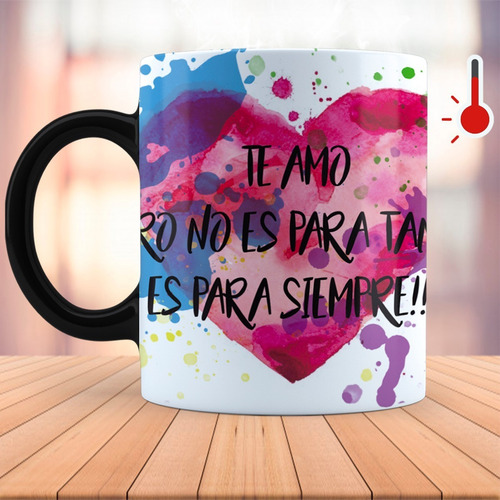 Imagen 2 de 3 de Taza Mágica San Valentín Corazón Pareja Amor