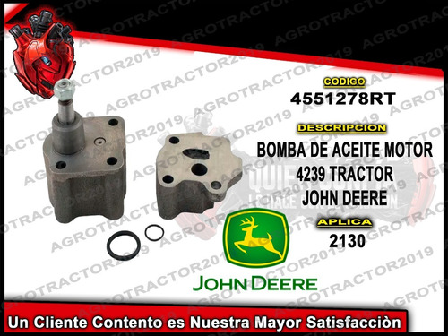 Imagen 1 de 2 de Bomba De Aceite Para Motor 4239 Tractor John Deere 2130