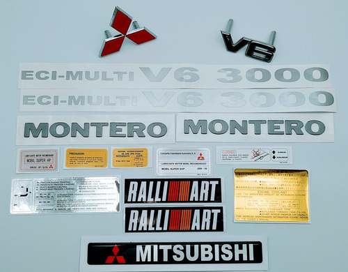 Mitsubishi Montero Pajero Calcomanias Y Emblemas 