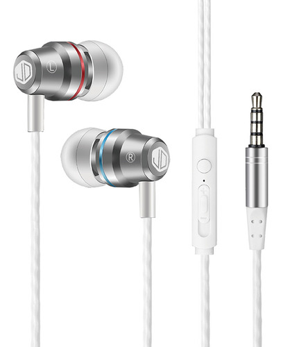 Auriculares Jd Sound Pro In Ear 3.5 Mm Stereo Blanco 