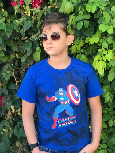 Imagem 2 de 8 de Kit 5 Camiseta Infantil Menino Herois Personagens Atacado