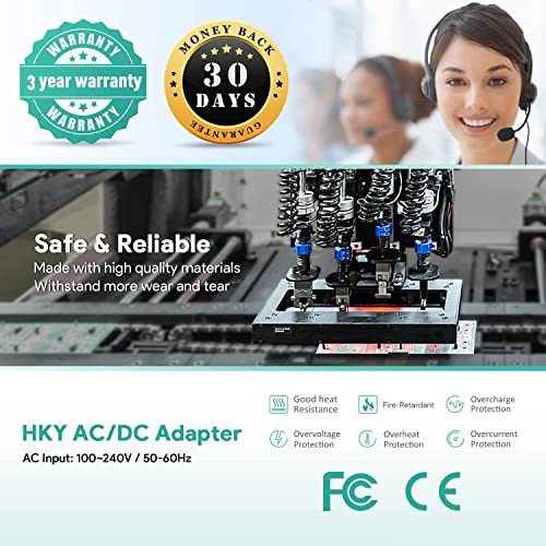 Adaptador Hky De 12 V Ac Dc Compatible Con Crosley Cr8005d C