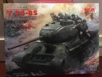 Comprar Icm 35369 T34-85 With Soviet Tank Raiders Escala 1\u002F35