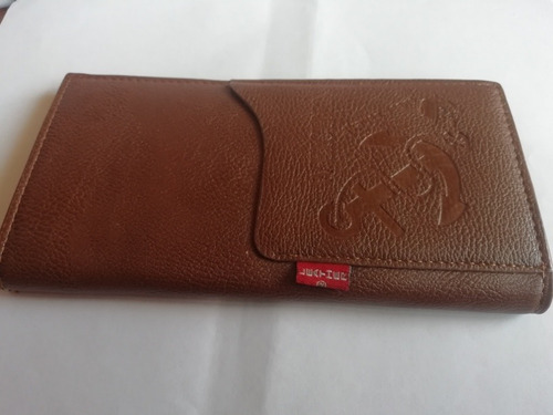 Billetera Cuer0 Tarjetero Weichen Strees Strauss Jeans