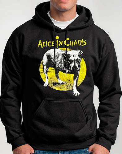 Polera Con Capucha Personalizada Motivo Alice In Chains 02