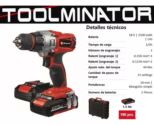 Taladro Atornillador Inalámbrico 18 Volt TE-CD 18/2 Li Kit Einhell