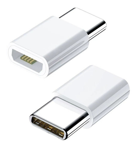 Adaptador Usb Micro Convertir A Tipo-c Tablets Smartphone Color Blanco