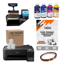 Comprar Combo De Sublimación 6 En 1 Impresora Plancha Tazas Papel