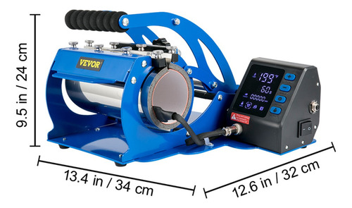 Vevor Prensa De Calor Para Vaso Sublimadora Taza Termo 500w Color Azul
