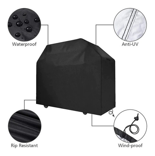 Imagen 5 de 7 de Funda Cubre Parrilla Protector Impermeable Para Exterior