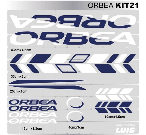 Orbea Kit21 Sticker Calcomania Para Cuadro De Bicicleta Bici