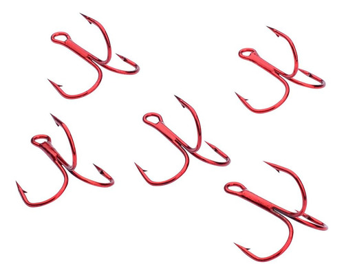 100 Anzuelos De Pesca Para Peces De Acero De Púas Triples De
