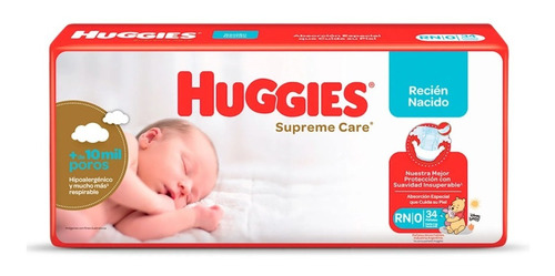 Pañales Huggies Supreme Care  Rn 34 u