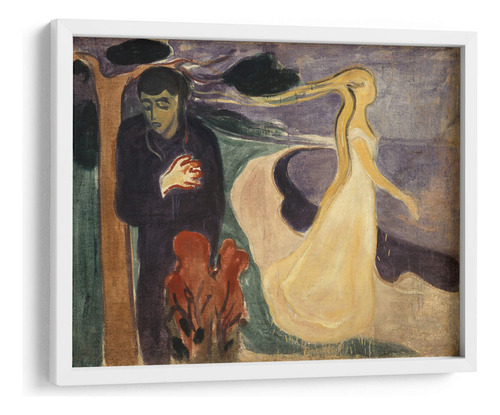 Cuadro Enmarcado Blanco Separación 40x30, Edvard Munch