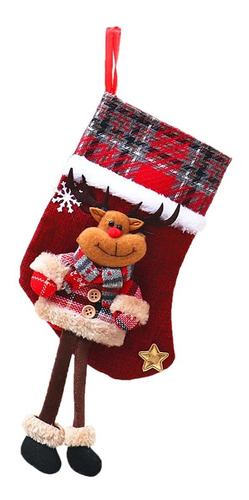 Imagen 3 de 10 de 4 Botas Adorno Colgante Arbol Navidad Santa Reno Piernas Lar