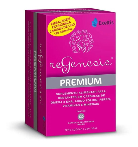 Suplemento em softgels Exeltis  Premium Regenesis ômega 3 Regenesis em caixa 120 un