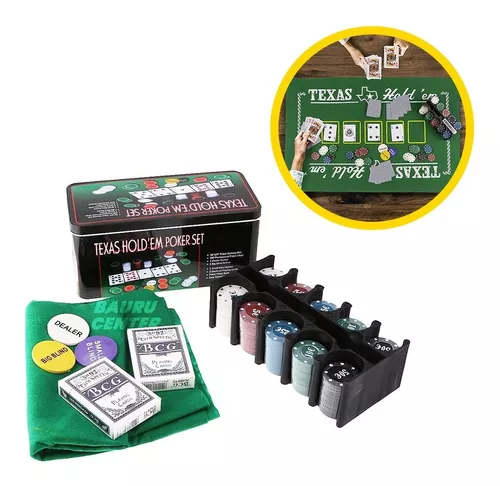 Jogo De Lata Poker Texas Hold'em Poker Set