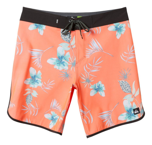 Short Quiksilver Hombre Caballero Playa Surfsilk Naranja
