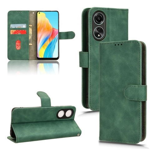 Funda De Teléfono De Cuero Con Tapa Magnética For Oppo