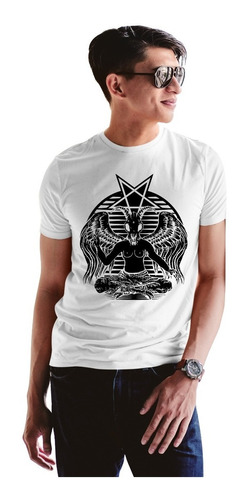 Camisetas Satanicas Blancas Para Hombre Outfit Dark Original
