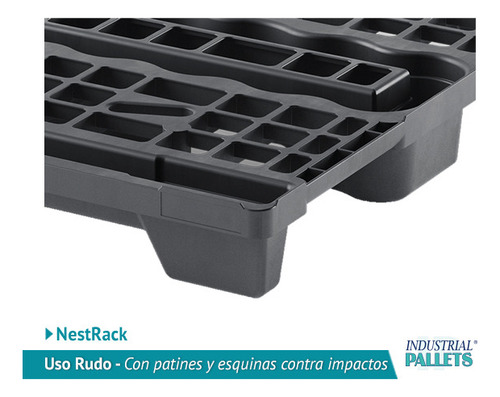Tarima De Plastico Seminuevo Nestrack Habilitada Para Racks Negro (Usado)