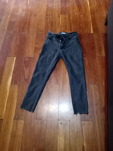 Jean Forever 21 Negro Talle 27 Chupín Tiro Alto Elástizado 