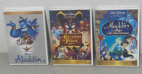 Trilogia Peliculas Aladdin Disney Dvd Latino Original