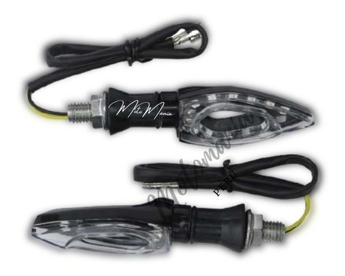 Direccional Para Moto En Hueco Negro Led