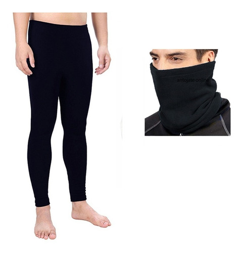 Ropa Termica Pantalon Hombre Y Bandana / Cuello Fleece Polar